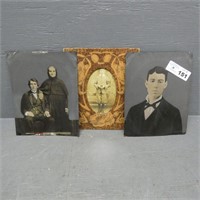 Early 9"x7" Tin Photographs & Other