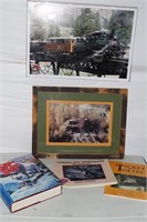 2 Railroad/Mining Photos and Three books