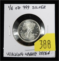 Walking Liberty 1/4 Troy oz. .999 silver round