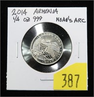 2014 Noah's ArK 1/4 Troy oz. .999 silver Armenia