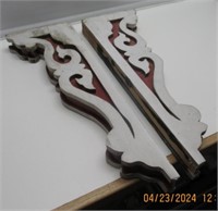 24"H X 8"D WOODEN CORBEL PAIR NICE.