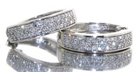 Brilliant 1/2 ct Diamond Huggie Hoop Earrings