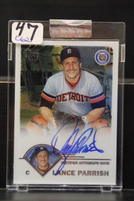 2003 TOPPS LANCE PARRISH CERTIFIED AUTOGRAPH ISSUE