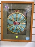 FRAMED & MATTED WATCH SHADOW BOX DISPLAY WITH WATC