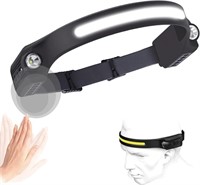 Headlamp LED Rechargeable USB Sensor Head Torch He