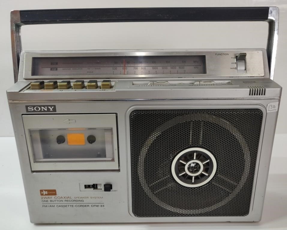 Vintage Sony Am/Fm Cassette Player
