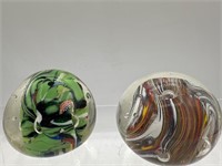 Glass paperweights art glass