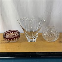 Collection Waterford and Steuben Vases and Bowls