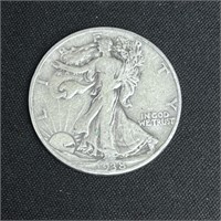 1938 Walking Liberty Silver Half Dollar