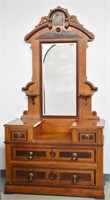 Antique Victorian Eastlake Dresser With Mirror
