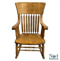 Vintage Solid-Wood Rocking Chair