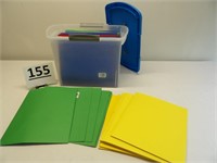 Plastic File Case w/ Colored Files