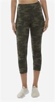 Women's Camo Stretch Spandex 3/4 Leggings, M