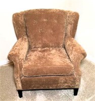 Upholstered Tufted Wing Back Chair