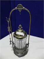 SILVERPLATE PICKLE CASTER