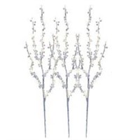 3ct Christmas LED Twig Clear Beaded Stake Lights W