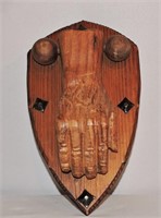 Vintage Handcrafted Wood Door Knocker
