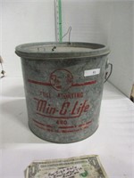 Vintage minnow bucket metal