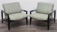 Pair of mid century modern lounge chairs