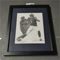 Framed Joe Flacco Ravens Football Print