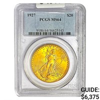 1927 $20 Gold Double Eagle PCGS MS64