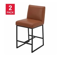 Aiden & Ivy Top Grain Leather Counter Stool