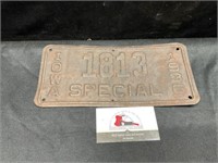 1936 Iowa Special License Plate
