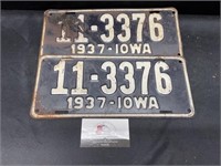 1937 Iowa License Plates