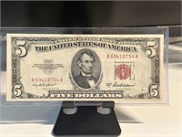 1953 Series A Red Seal Five Dollar Billl