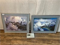 2pc Robert Summers Fighter Jet Lithos Signed