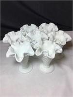 Fenton Hobnail Vases 4in tall Pristine Condition