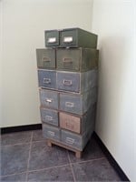 (6) METAL 2 DRAWER FILE BOXES TO GO