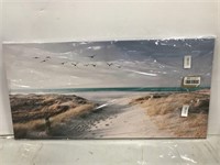 Wall decour beach scene 20x40 in new