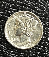 1938-S US Mercury Dime BU