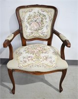 Petit Point Victorian Arm Chair
