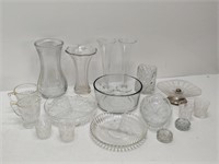 collection of decorative and useful glassware