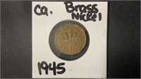 1945 Brass Nickel Coin