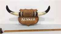 Kessler American whiskey bull horns wall mount.