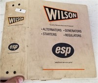 Parts Books - Vintage - Wilson Alt., Generators,