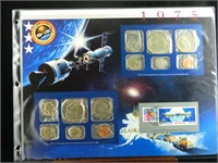 1975 United States Coin & Stamp Set