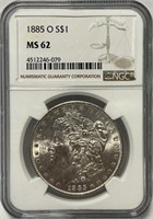 277 - 1885-O MS62 MORGAN SILVER DOLLAR (7)