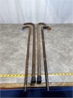 Assortment of wood canes, set of 4