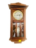 Working Antique Wall clock Beveled glass