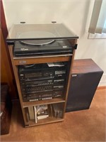 Record Player, Stand, Tape Deck, Amp, Speaker **