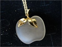 Vintage Avon Apple Pendant Necklace