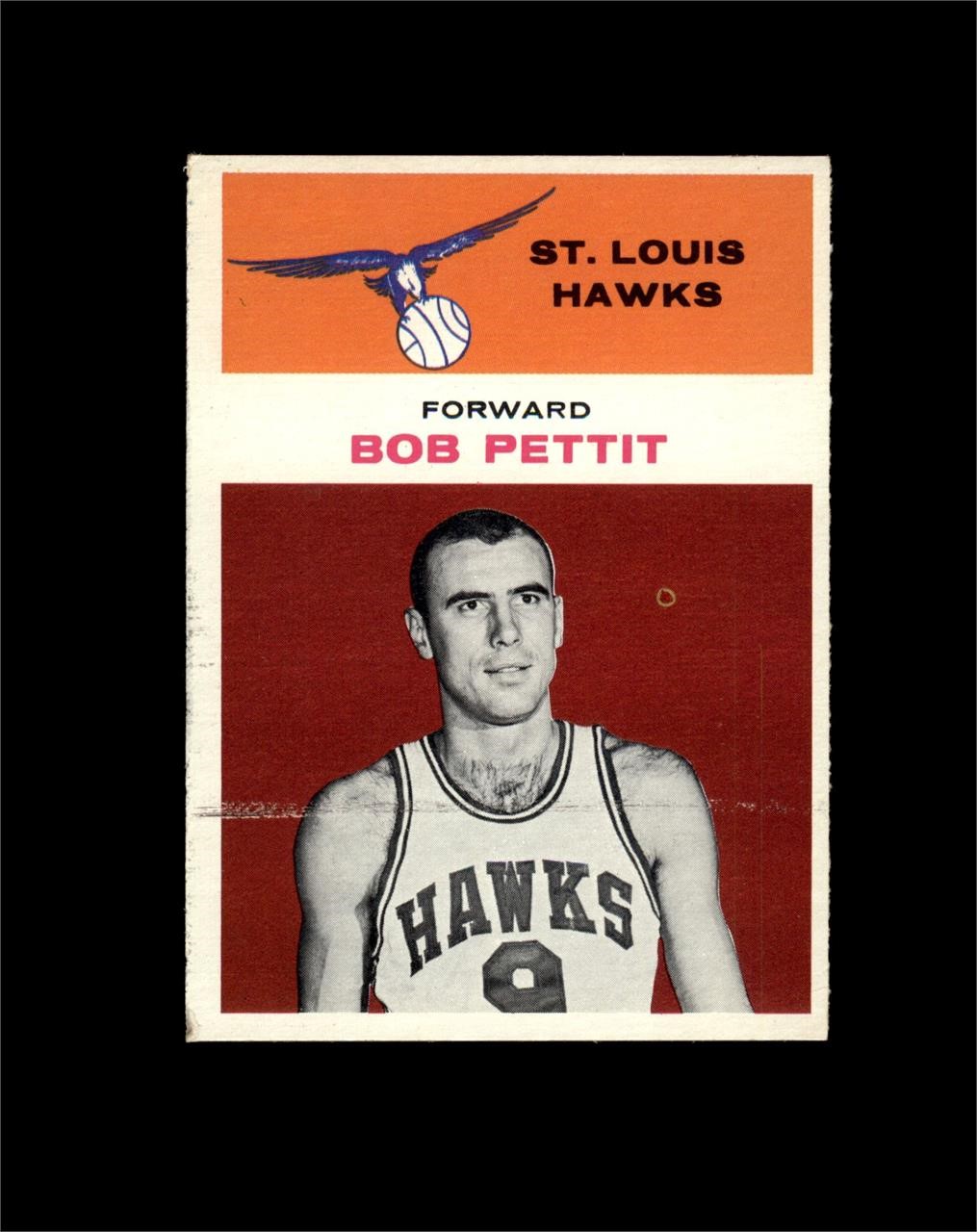 1961 Fleer #34 Bob Pettit EX to EX-MT+