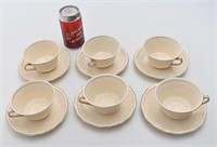 6 tasses et soucoupes Alfred Meakin,