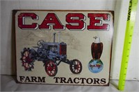 New Case Farm Tractors Metal Sign 12" x 16"