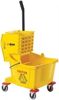 Winco Commercial Mop Bucket on Wheels, 26 Quart,