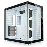 GIM ATX Mid-Tower White Gaming PC Case 2 Tempered